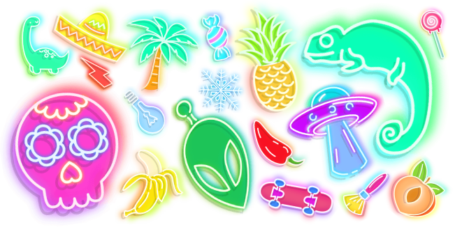 Neon cursor collection