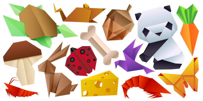 Origami cursor collection