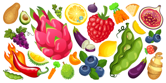 Frutas y Verduras cursor collection