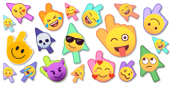 Коллекция курсоров Colored Smiley - Custom Cursor