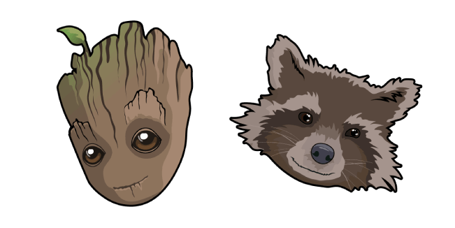 Baby Groot and Rocket курсор