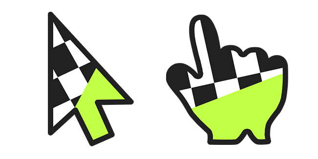 Checkered with Lime Cursor