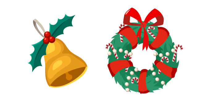 Christmas Bell and Wreath курсор