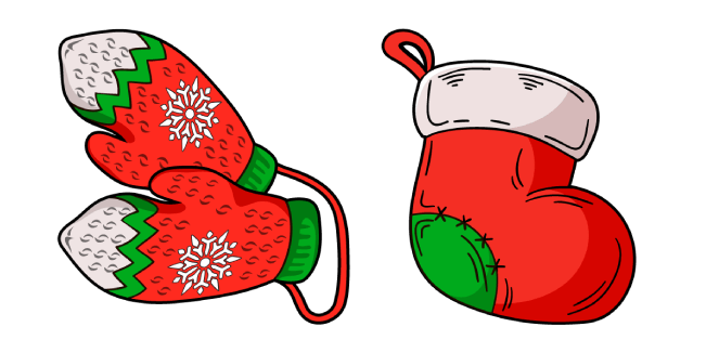Christmas Mittens and Stocking Cursor