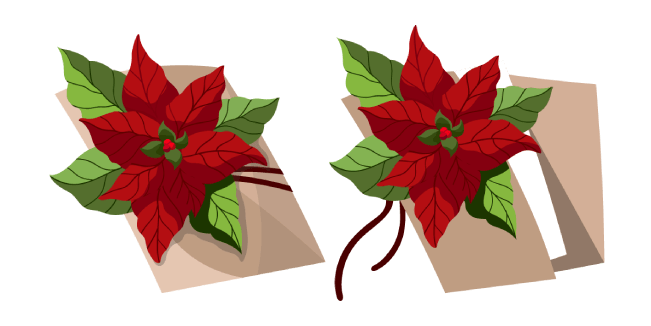 Christmas Wish List with Poinsettia Cursor
