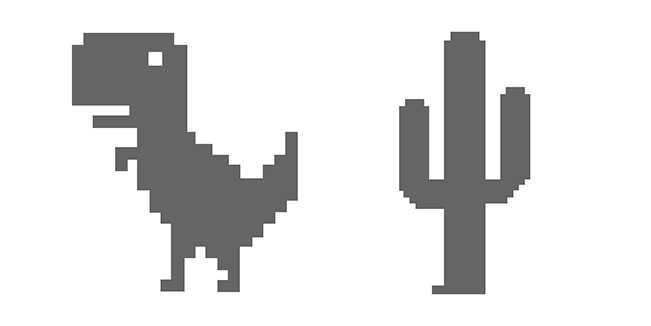 Chrome Dino T-Rex Cursor