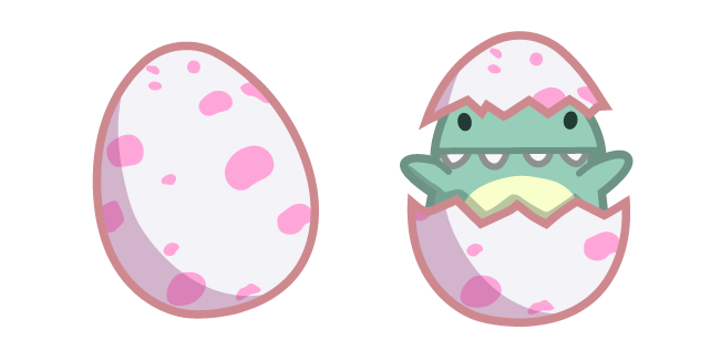 Cute Dino Baby in Egg курсор