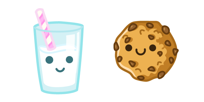 Cute Milk and Cookie Cursor