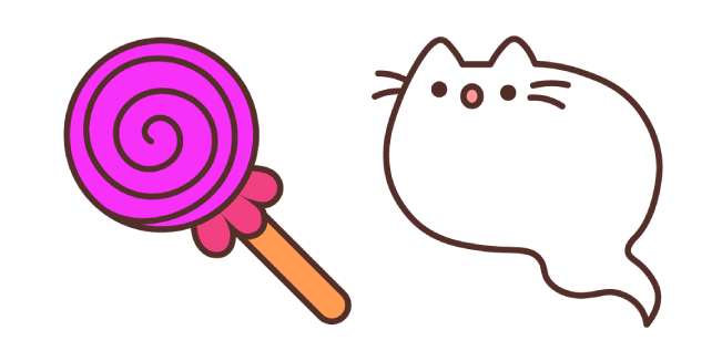Ghost Pusheen and Candy Cursor