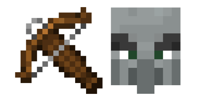 Minecraft Crossbow and Pillager Cursor
