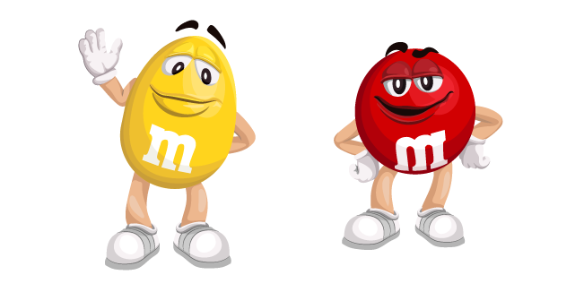M&M's Red and Yellow Cursor