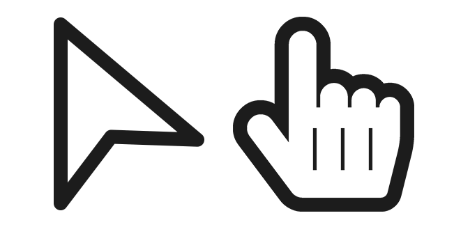 Modern Black Outline Cursor