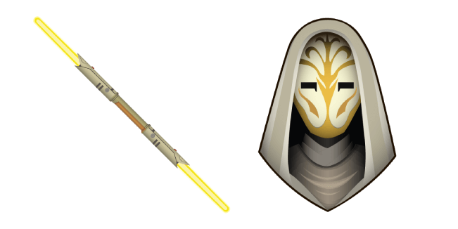 Star Wars Jedi Temple Guard and Yellow Lightsaber курсор