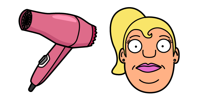 Bobs Burgers Gretchen and Hair Dryer курсор