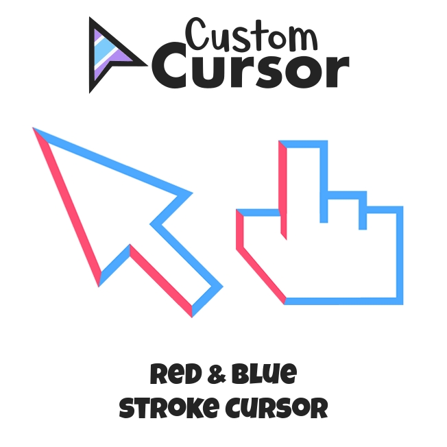 Red & Blue Stroke cursor – Custom Cursor