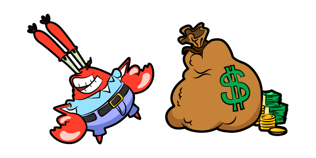 SpongeBob Mr Krabs Money Bag курсор