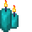 Minecraft Cyan Dye and Candle Pointer