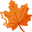 Minimal Maple Leaf Orange Pointer