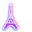 Neon Eiffel Tower and Love Letter Pointer