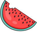 VSCO Girl Watermelon and Heart Red Cursor