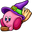 Halloween Kirby Witch and Broom Pink Cursor