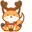 Cute Christmas Fox Orange Pointer