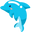 Minimal Dolphin Blue Pointer