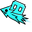 Geometry Dash Cube 50 and Ship 22 Cyan Pointer