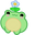 Cute Frog Flower Green 