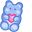 Cute Gummy Bears Blue Pointer