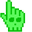 Green Skull Pixel Green Pointer