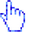 White-Blue Mix Pixel Blue Pointer
