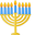 Hanukkah Jug and Menorah Yellow Pointer