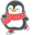 Cute Penguin in Scarf Red Pointer