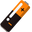 Minimal Battery Orange Pointer