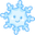 Cute Drop and Snowflake Blue Pointer