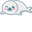 Cute White Seal Gray Pointer