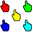 Five Colorful Cursors Pointer