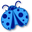 Kawaii Blue Ladybug Blue Pointer