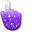 White-Purple Glitter Pointer