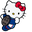 Hello Kitty as a Soccer Player Blue Pointer