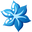 Minimal Gradient Blue Flower Pointer