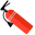 Fire and Fire Extinguisher Red Pointer