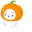 Halloween Ghosts  Broom and Pumpkin Orange Cursor