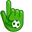 Soccer Ball on Green Background Pointer