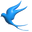 Simple 3D Blue Swallow Pointer