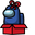 Among Us Blue Character in Red Gift Box Pointer