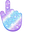 Custom Cursor Glitter White Purple Blue Pointer