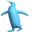 Simple 3D Blue Penguin Pointer