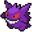 Pokemon Gastly and Gengar Pixel Purple Pursor